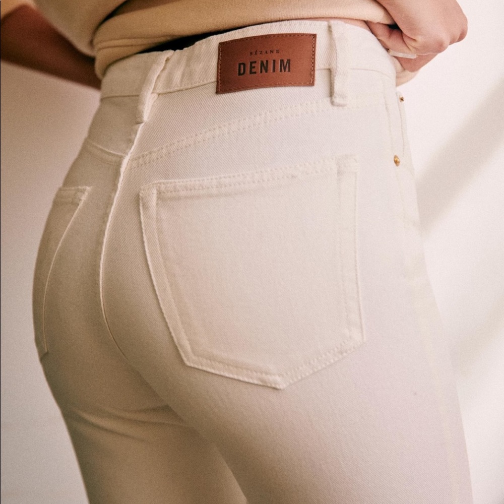 Sezane Brut Sexy Jeans in White Size 27